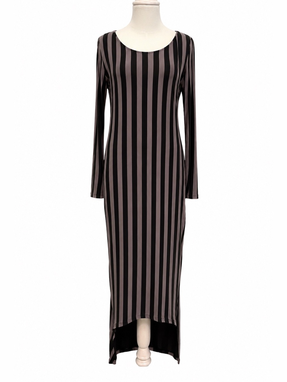 NWT Matti Mamane Avant Garde Striped High Low Maxi Dress. Medium
